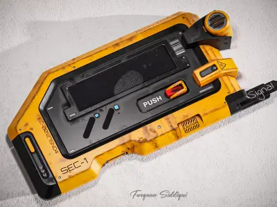 Sci-Fi Controller Low-poly 3D model