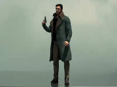 Officer K  Low-poly 3D model