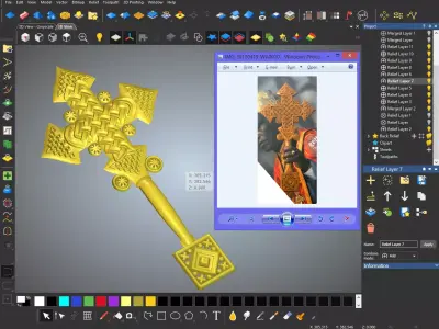 Cross carved 3D print model