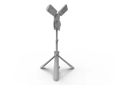 Job Site Lamp Low-poly 3D model