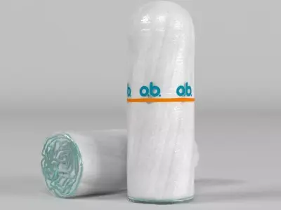 Tampon bottle of toilet paper 3D model
