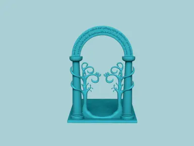 LOTR Door of Durin Bookholder - Book Holder STL 3D print model