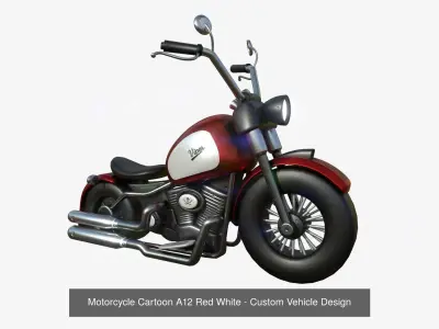 10 Motorcycle Cartoon A Collection - Custom Vehicle Design 3D Model Pack