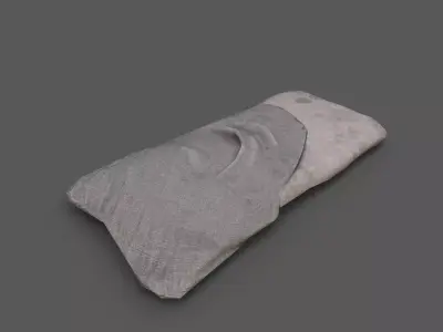 Old floor bed Low-poly 3D model