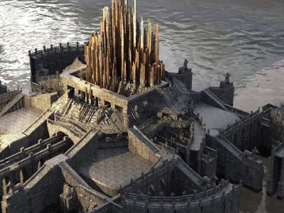 Ancient Apollo Temple City Kit bash 3D model