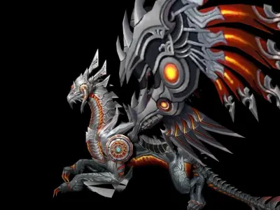 cyber dragon 3D model