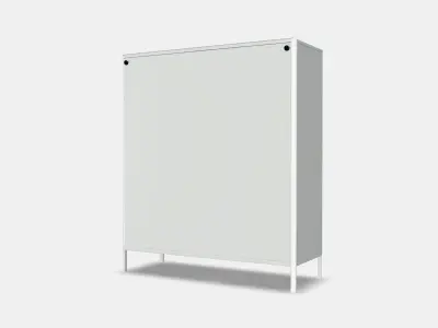 IDASEN Cabinet with sliding glass doors 3D model