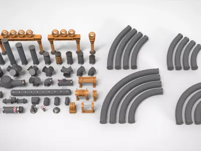 sci fi tube 3D model