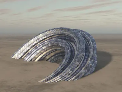 Futuristic building 3D model