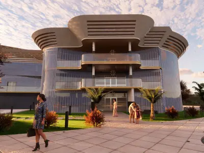 Shopping Mall - Interior and Exterior 3D model 3D model