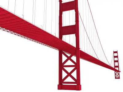Golden Gate Bridge 3D model