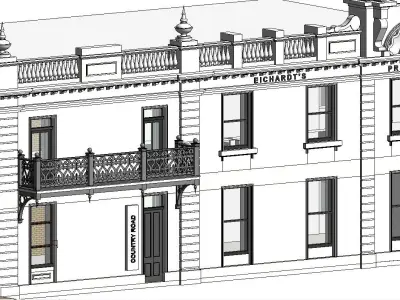 Queens town holtel 3d model 3D model