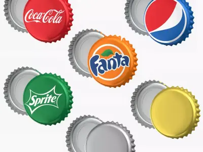 Bottle Caps Collection 3D model
