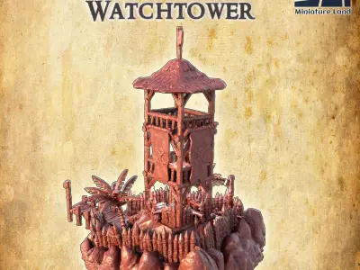 Pirate Watchtower  Tabletop Terrain 28 mm 3D print model