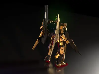 Hakushiki gundam 3D model