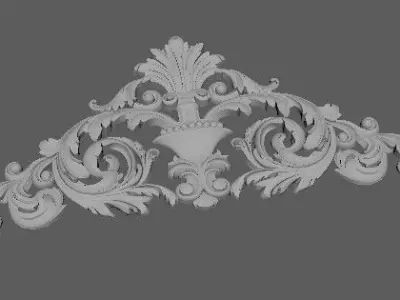 dekor gold ornate corbel 3D model