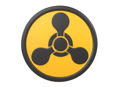 Chemical Weapon Symbol v1 001 Low-poly 3D model