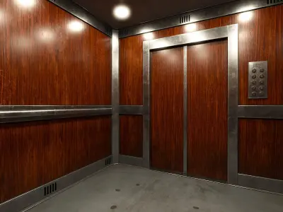 Classic Elevator Low-poly 3D model