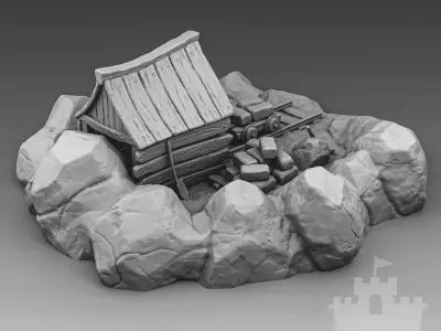 Cartoon  quarry 3D print model