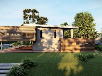 Casa Scene-villa-modern house 3D model 95