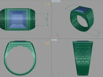  Brick Ring 3D print model