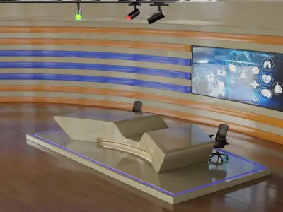 Virtual TV Studio 3D model