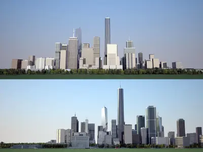 3D Big City H 3D model