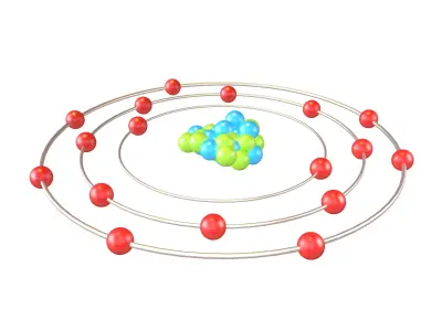 Chlorine Chemical Element v1 002 Low-poly 3D model