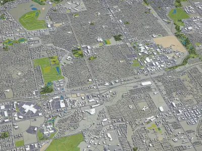 Aurora - City 3D Model Low-poly 3D model