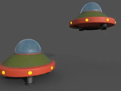 Ufo Ships Low-poly 3D model