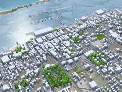 Nassau The Bahamas Low-poly 3D model