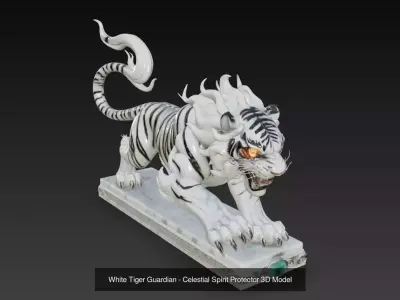 White Tiger Guardian - Celestial Spirit Beast 3D Collection 3D Model Pack