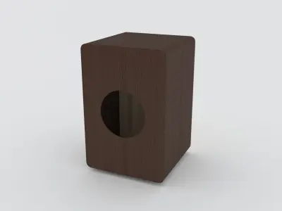 Cajon wooden cuboid 3D model