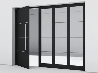 Aluminium door 134 3D model