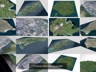 5 Islands collections 3D Model Pack