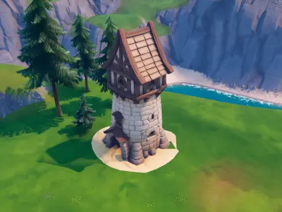 Medieval Fantasy Towers Pack 20 AI Pieces 3D model