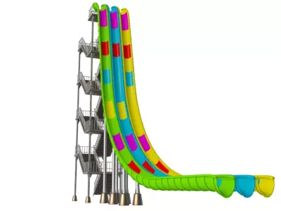 Freefall Water Slide 3D model