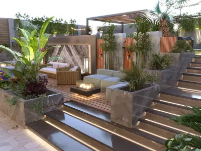 Outdoor Area design  3D model