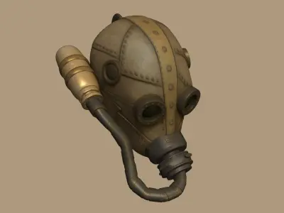 Wasteland Mask 01 - Sci-Fi Character Costume Low-poly 3D model