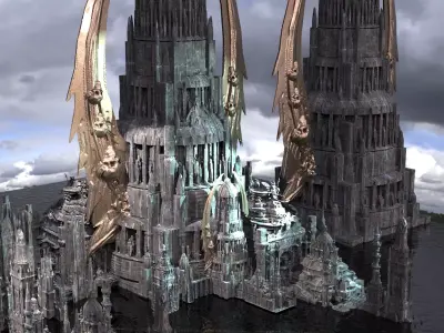 Skeletor Tower Scull Kit bash 3D 3D model