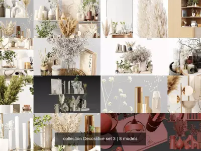collection Decorative set 3 3D Model Pack