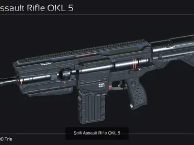 Scifi Assault Rifle Collection 3D Model Pack