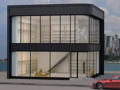 Dubai Cloth Shop Store Boutique Low-poly 3D model