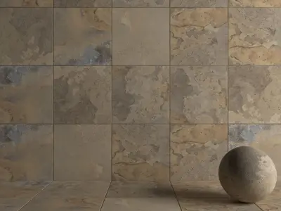 Stone Wall Tiles Kayah Autumn 80x80 Set 1 Texture