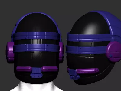helmet scifi high poly sculpt ver4 3d printable 3D model 3D model