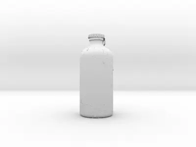 Coffee Beer Brown Bottle 3D model