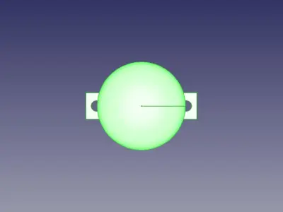 3d printable door knob with holes for bolts 3D print model