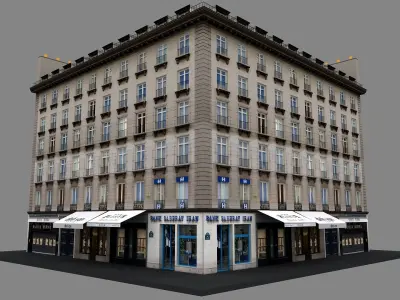 Typical Parisian Apartment 3d Building 02 3D model