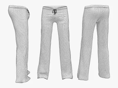 Male Yoga Pants Low-poly 3D model