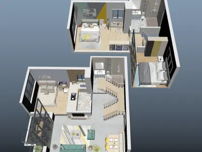 High details floorplan 3D model